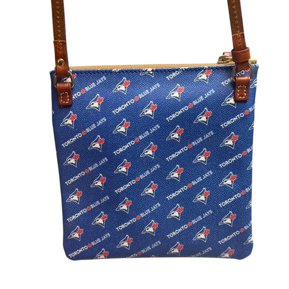 Dooney & Bourke Toronto Blue Jays Women's Double Zip Team Color Crossbody Purse - Picture 4 of 9
